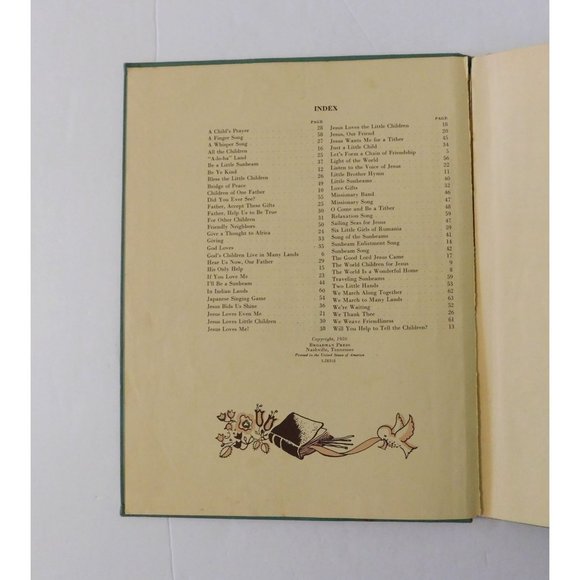 Missionary Melodies Song Book 1950 Vintage Children Sunbeams Broadman Press HB - Picture 4 of 10